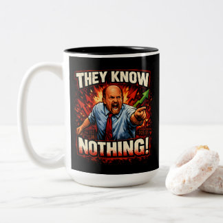 Caneca De Café Em Dois Tons Eles Não Sabem de Nada! | Cramer Mad Money Meme