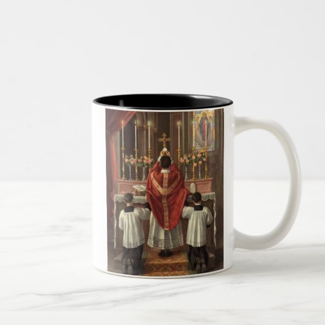 Caneca De Café Em Dois Tons Elevação do sacerdócio maciço (Direita)