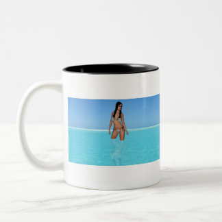 Caneca De Café Em Dois Tons Elf Elevado Em Água Calma