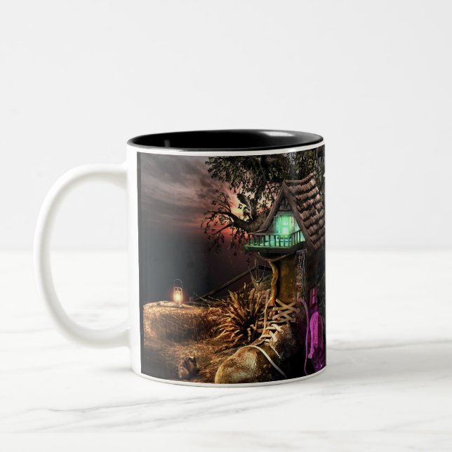 Caneca De Café Em Dois Tons Elf House (Esquerda)