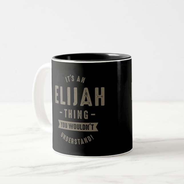 Caneca De Café Em Dois Tons Elijah Thing (Frente Esquerda)