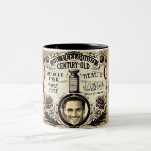 Caneca De Café Em Dois Tons Elixir Milagroso Recupere-se Logo