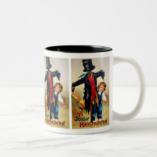 Caneca De Café Em Dois Tons Ellen H. Clapsaddle: Menino com espantalho