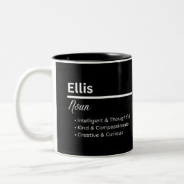 Caneca De Café Em Dois Tons Ellis Boy Name Definition Personalized Mug