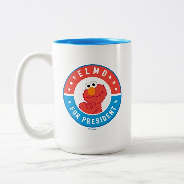 Caneca De Café Em Dois Tons Elmo Presidente Insígnia (Esquerda)