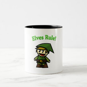 Caneca De Café Em Dois Tons Elves Regra!