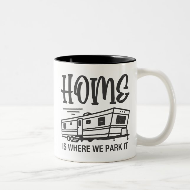 Caneca De Café Em Dois Tons Em Casa Onde Você A Põe (Direita)