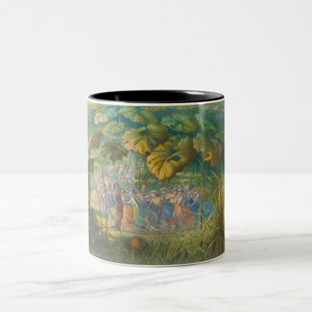 Caneca De Café Em Dois Tons Em Fada E Dança Elfin (Centro)