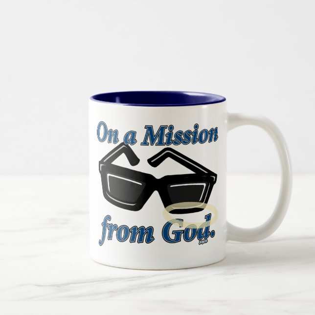 Caneca De Café Em Dois Tons Em uma missão do deus (Direita)