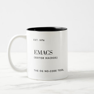 Caneca De Café Em Dois Tons Emacs - A Ferramenta Sem Código OG