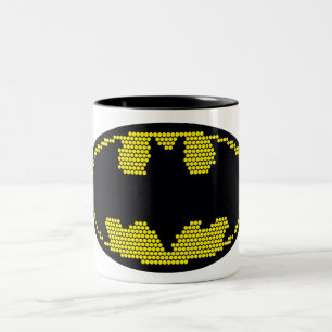 Caneca De Café Em Dois Tons Emblem de Bat Lite-Brite