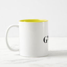 Emblem Mug Amarelo, Concedido por Deus pela Univer
