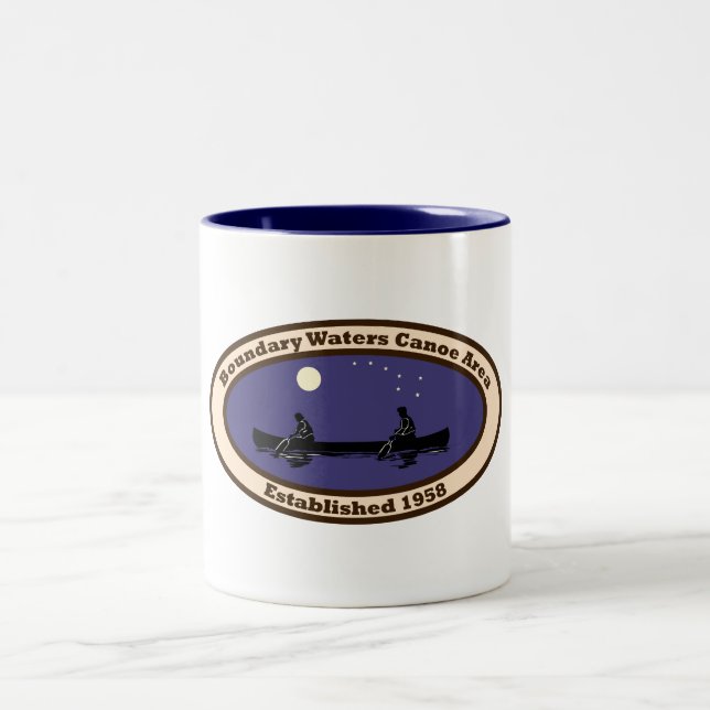 Caneca De Café Em Dois Tons Emblema BWCA (Centro)