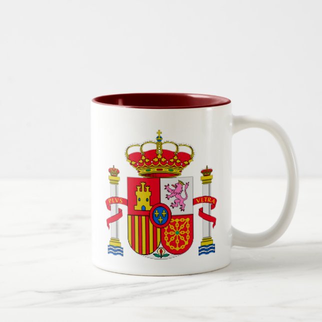Caneca De Café Em Dois Tons Emblema da espanha (Direita)