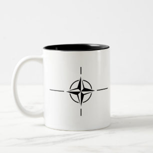 Caneca De Café Em Dois Tons Emblema da OTAN