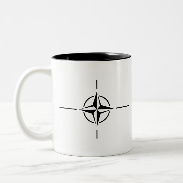 Caneca De Café Em Dois Tons Emblema da OTAN (Esquerda)
