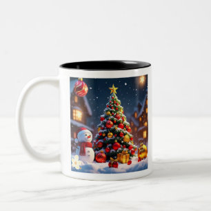 Caneca De Café Em Dois Tons "Embraço quente do inverno"