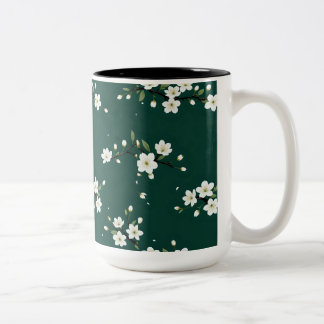 Caneca De Café Em Dois Tons Emerald Cherry Blossom Petal Mug