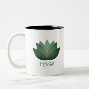 Caneca De Café Em Dois Tons Emerald Yoga Lotus Flower
