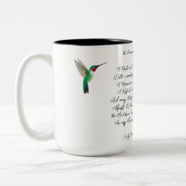 Caneca De Café Em Dois Tons Emily Dickinson Hummingbird - Mug de Café com Dois