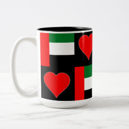 Caneca De Café Em Dois Tons Emirados Árabes Unidos Patriótica Emirados Árabes 