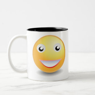Caneca De Café Em Dois Tons Emoji!