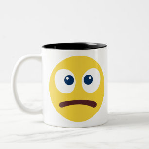 Caneca De Café Em Dois Tons Emoji não é divertido