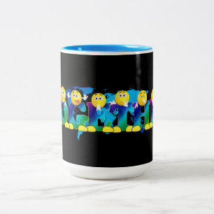 Caneca De Café Em Dois Tons Emojis Juntos