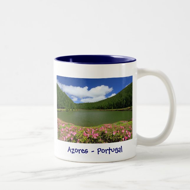 Caneca De Café Em Dois Tons Empadadas - Mug Açores (Direita)
