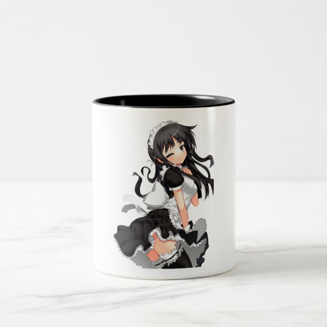 Caneca De Café Em Dois Tons Empregada doméstica do Anime (Centro)