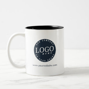 Caneca De Café Em Dois Tons Empresa de Logotipo e Site Empresarial Simples
