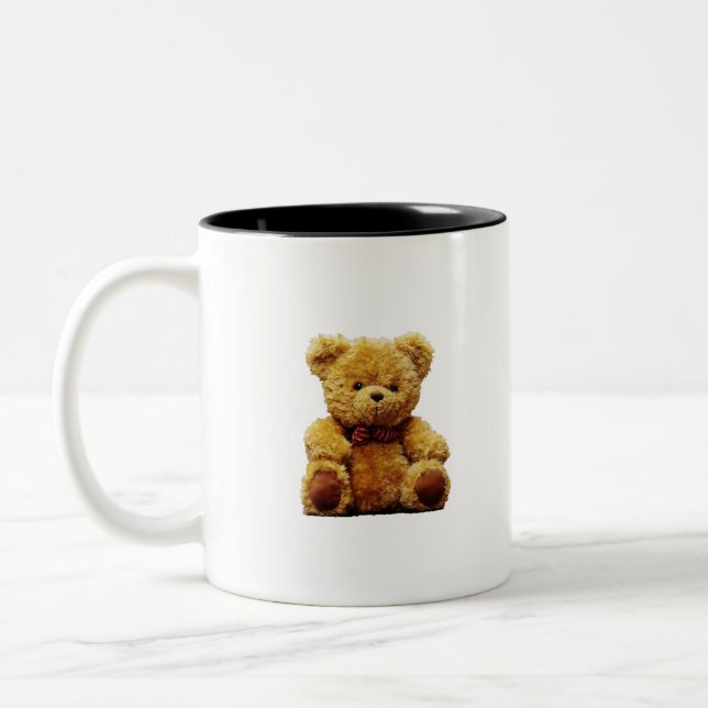 Caneca De Café Em Dois Tons Empurrar Urso (Esquerda)