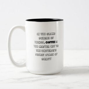 Caneca De Café Em Dois Tons Encantador Humor de Filosofia do Café