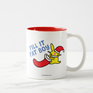 Caneca De Café Em Dois Tons Encha-o menino gordo