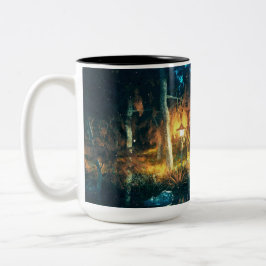 Caneca De Café Em Dois Tons Enchanted Forest Night Mug
