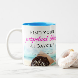 Caneca De Café Em Dois Tons Encontre sua felicidade perpétua em Bayside Mug