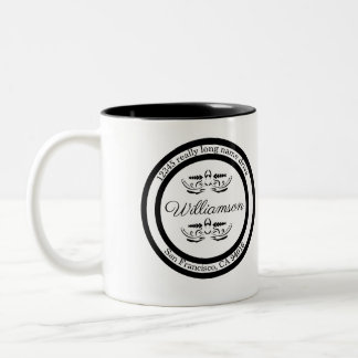 Caneca De Café Em Dois Tons Endereço de devolução personalizado Mugs de café