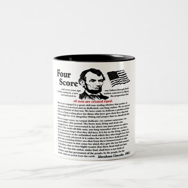 Caneca De Café Em Dois Tons Endereço de Gettysburg (Centro)