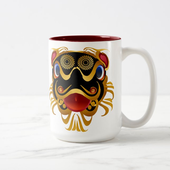 Caneca De Café Em Dois Tons Enegreça 'canecas chinesas Dourados da cara do (Direita)
