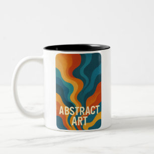 Caneca De Café Em Dois Tons Energia de Abstrato Negrito - Arte Digital