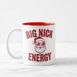 Caneca De Café Em Dois Tons Energia do Grande Nick Piada de Natal Engraçada e 