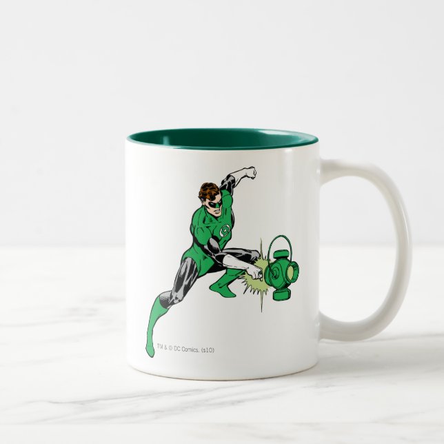Caneca De Café Em Dois Tons Energia Lanterna Verde (Direita)