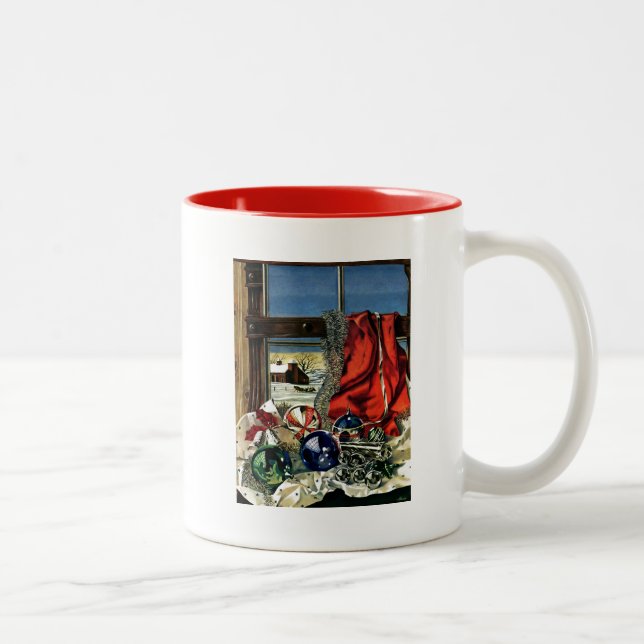 Caneca De Café Em Dois Tons Enfeites de natal (Direita)