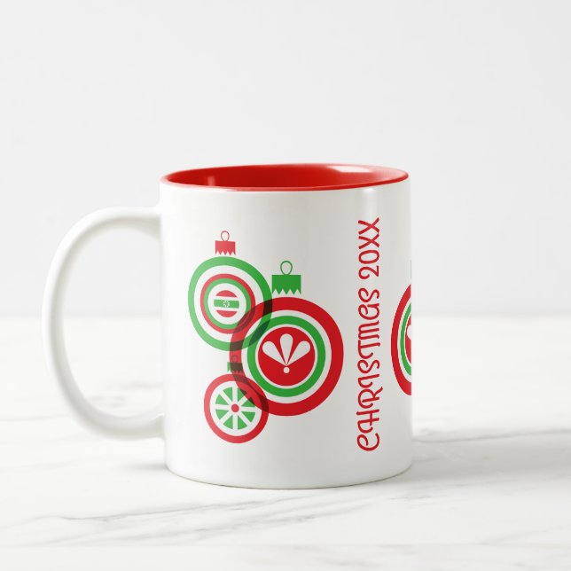 Caneca De Café Em Dois Tons Enfeites de natal (Esquerda)