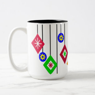 Caneca De Café Em Dois Tons Enfeites de natal