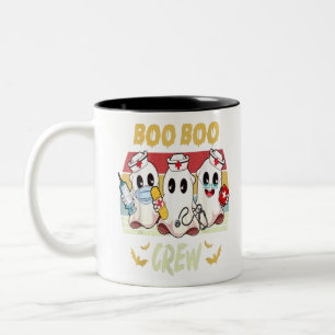 Caneca De Café Em Dois Tons Enfermeira de Boo Halloween Fantume Retro Vinta