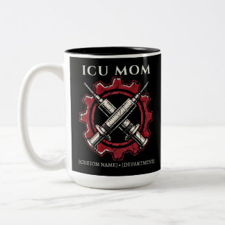 Caneca De Café Em Dois Tons Enfermeira de Cuidados Críticos Personalizados Mãe