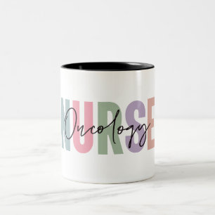 Caneca De Café Em Dois Tons Enfermeira de Oncologia Bonita