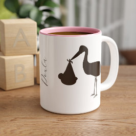 Caneca De Café Em Dois Tons Enfermeira do Storey Enfermeira Doula Coffee Mug