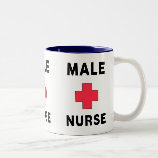Caneca De Café Em Dois Tons Enfermeira masculina (Direita)